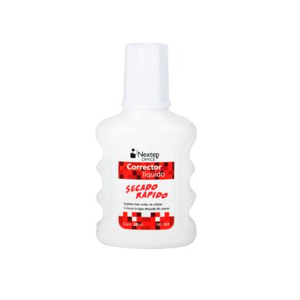 [NE-069] Corrector Líquido Nextep Botella 20ml C/12 Piezas