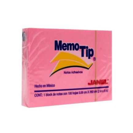 [6560203797] Notas Adhesivas Janel Memo Tip 2x3" Colores Neón