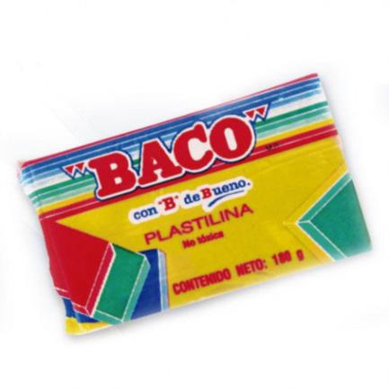 [PL043] PLASTILINA BACO MARQUETA 180GRS COLOR AMARILLO PASTEL