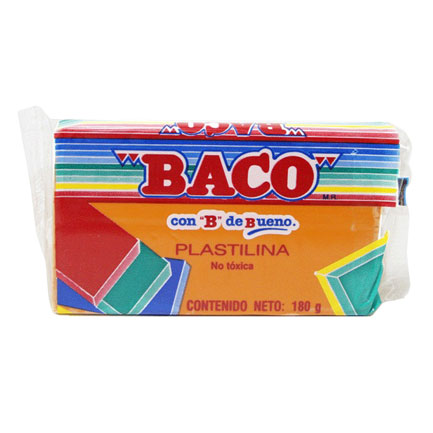 [PL004] PLASTILINA BACO MARQUETA 180GR NARANJA No.52