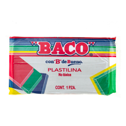 [PL012] PLASTILINA BACO MARQUETA 180GR BLANCA No.60