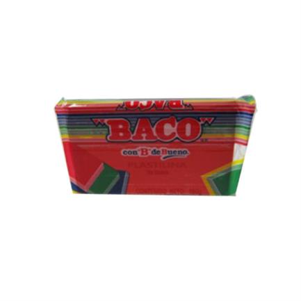 [PL047] PLASTILINA BACO MARQUETA 180GRS COLOR ROJO CORAL