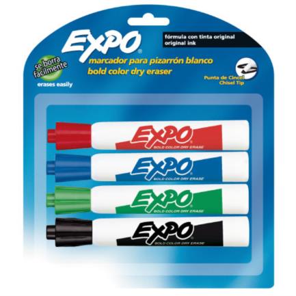 [83074] Marcador Sanford Expo 83074 C/4 Cincel Pizarron Blanco