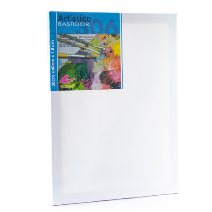 [12266] Bastidor Artístico T-306 Rodin de 30x40cm Algodón Blanco para Oleo o Acrílico