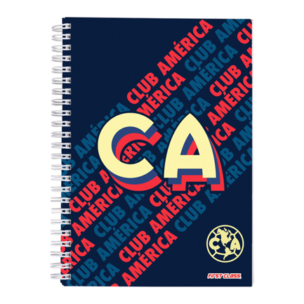 [5129] Cuaderno Profesional Dietrix First Class Pasta Dura Doble Arillo  80 Hojas Raya Club America Modelo Ca Azul