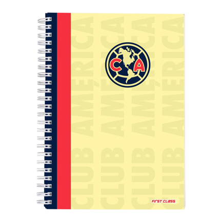 [5130] Cuaderno Profesional Dietrix First Class Dura Doble Arillo  80 Hojas Raya Club América Modelo Club America Amarillo