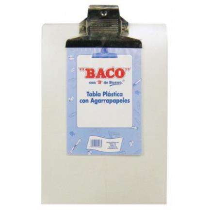 [TB008] Tabla Baco plastica transparente carta