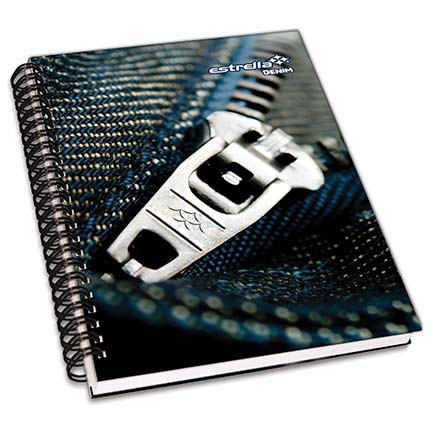 [622] CUADERNO ESTRELLA FRANCESA PASTA DURA D. WIRE-O 180H RAYA