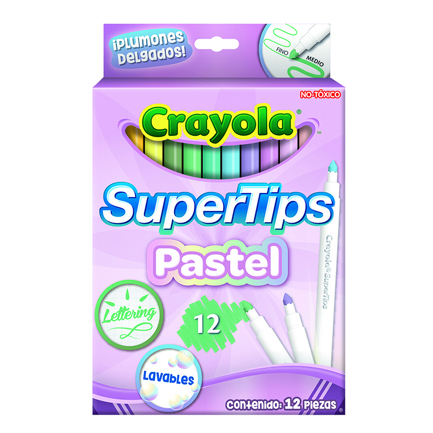 [587515M003] Plumones Crayola SuperTips Pastel con 12 piezas