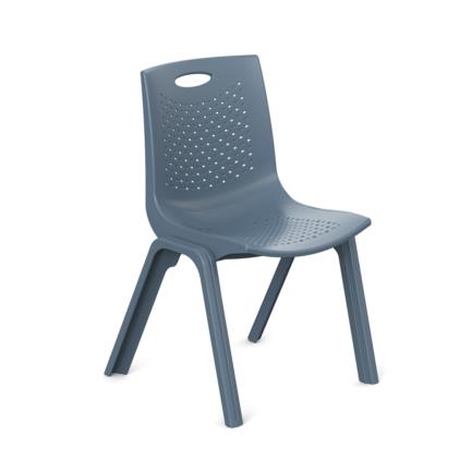 [NE-663G] Silla de Visitas/Comedor Nextep Fibra Alta Resistencia Apilable Gris Obscuro