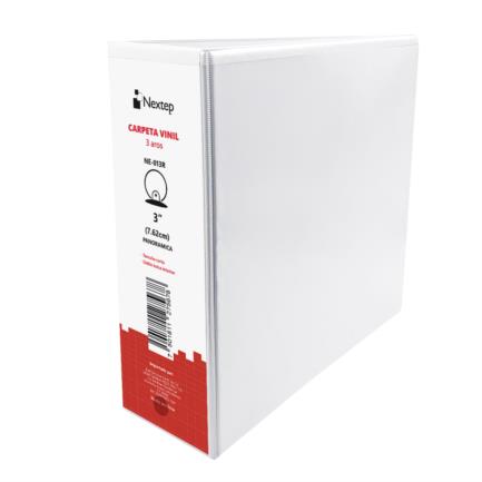 [NE-013R] Carpeta Panoramica Nextep Vinil Aro "O" 3" Carta Blanca