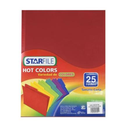 [PH0215] Folder StarFile Hot Colors Tamaño Carta Color Vino 25 Pzas