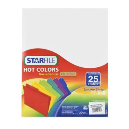 [PH0217] Folder StarFile Hot Colors Tamaño Carta Color Blanco 25 Pzas