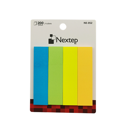 [NE-052] Banderitas Nextep Neon 4 Colores 200 Piezas c/10 Estuches