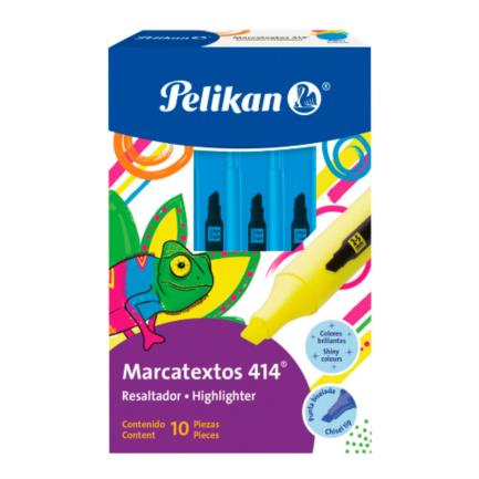 [30160008] Marcador Resaltador Pelikan 414 Color Azul C/10 Pzas