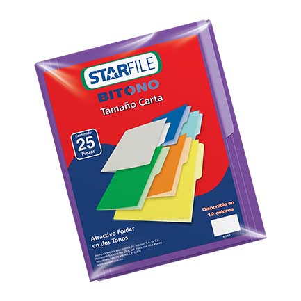 [PH0082] Folder bitono Mapasa t.carta morado C/25