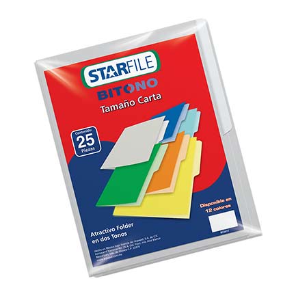 [PH0084] FOLDER BITONO MAPASA T.CARTA GRIS C/25