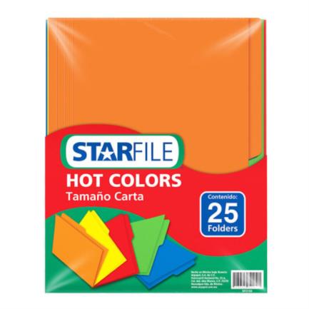 [PH0040] Folder StarFile Hot Colors Carta Arcoíris C/25 Pzas