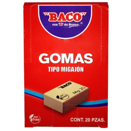[GM012] Goma Baco Migajón MG-20 Caja c/20 PZAS