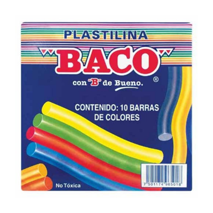 [PL001] PLASTILINA BACO BARRITAS C/10