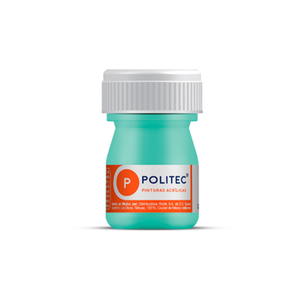 [14296] Pintura Acrilica Politec Verde Palido 20 ml No 333 caja c/12 piezas