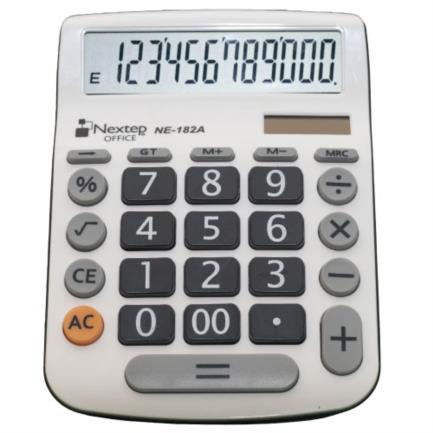 [NE-182A] Calculadora Nextep 12 Dígitos Escritorio Teclas Grandes Solar/Batería