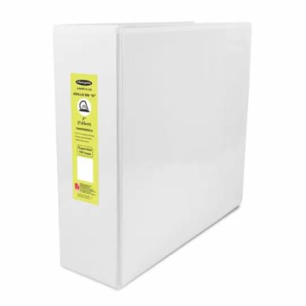 [P6866] Carpeta Acco Brillante 3" Aro "O" Carta Color Blanco