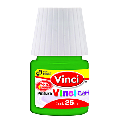 [2322] Pintura Cartel Vinci 25 ml Verde Verones #62A Caja c/10 piezas