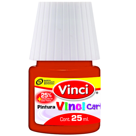 [2309] Pintura cartel vinci 25 ml bermellon - 54 caja c/10 piezas