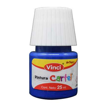 [2306] Pintura Cartel Vinci 25 ml Azul Ultramar #66 Caja c/10 piezas