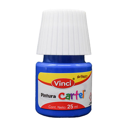 [2303] Pintura Cartel Vinci 25 ml Azul Cobalto #65A Caja c/10 piezas