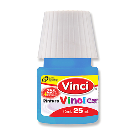 [2335] Pintura cartel vinci 25 ml azul pastel - 84 caja c/10 piezas
