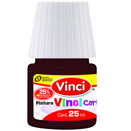 [2308] Pintura Cartel Vinci 25 ml Café #57 Caja c/10 piezas