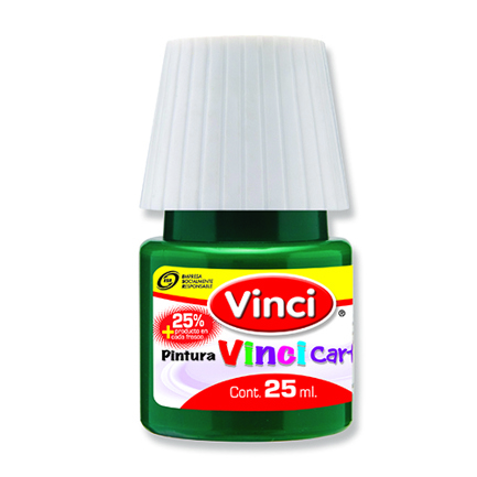 [2320] Pintura Cartel Vinci 25 ml Verde Esmeralda #63 Caja c/10 piezas