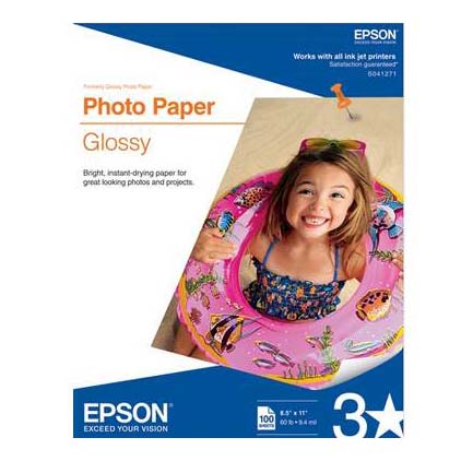 [S041271] PAPEL EPSON 8.5"X11" CARTA FOTOGRAFICO DPI C/100