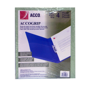 [P0966] CARPETA ACCO GRIP T3 SH-966 CARTA VERDE CLARO C/4