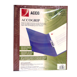 [P0968] CARPETA ACCO GRIP T3 SH-968 CARTA CAOBA C/4