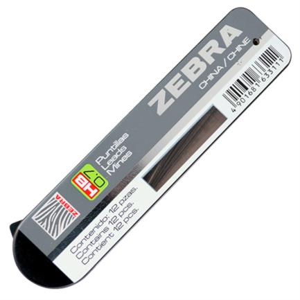 [901] Puntillas Zebra HB 0.7mm Caja C/12 Tubos C/12 Puntillas C/U