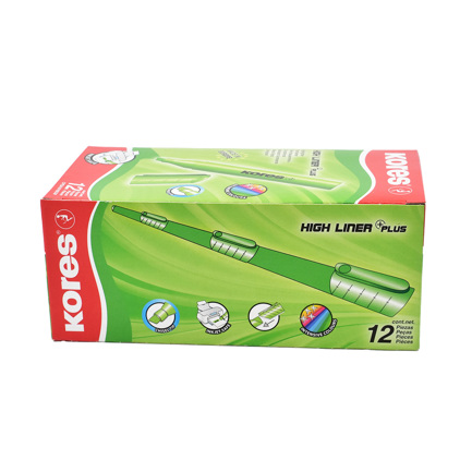 [360052] Resaltador Kores k-marker XH12 verde C/12