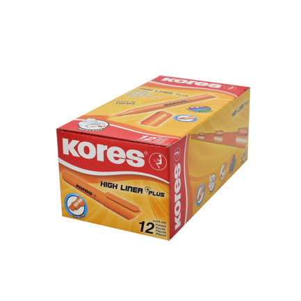 [360045] RESALTADOR KORES K-MARKER XH12 NARANJA C/12