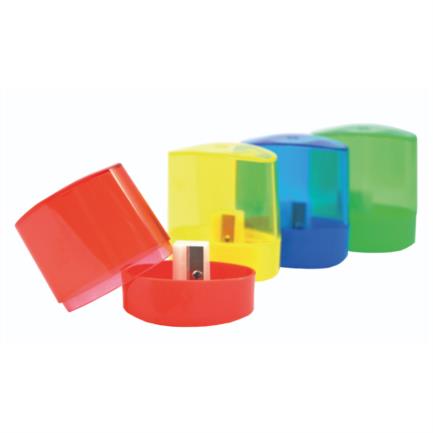 [CO-01226 GN] Sacapuntas Oval Celica C/Depósito Traslúcido Color Verde Caja C/12