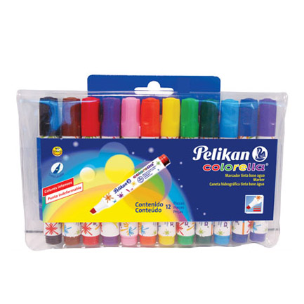 [30111842] Marcador Pelikan Colorella Tinta Base Agua Colore Surtidos C/12 Pzas