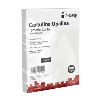 [NE-012D] Cartulina Opalina Nextep Blanca c/100 225 gr