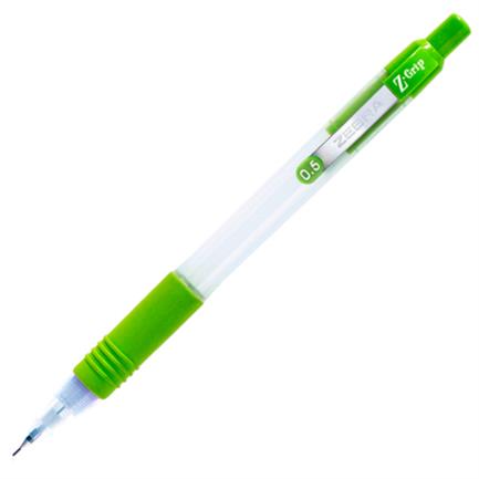 [6520-03] Lapicero Zebra Z-Grip Retráctil 0.5mm Color Verde C/12 Pzas