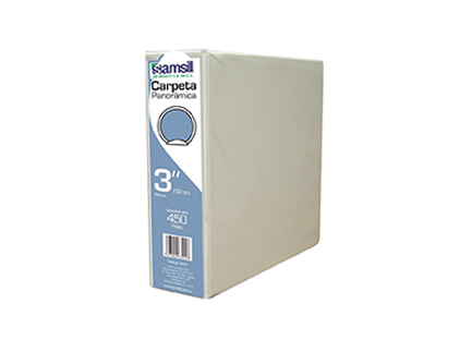 [18587] Carpeta Vinil Samsill "o" Blanca 3" P/450 Hojas con 12