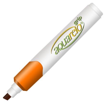 [2200NA] Marcador Aquarelo Grip Punta Cincel Color Naranja C/12 Pzas