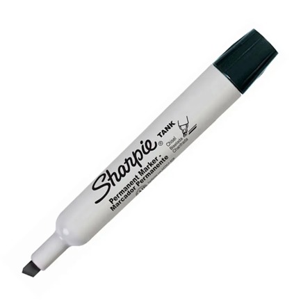 [1789877] Marcador permanente Sharpie tank negro barril plastico c/12