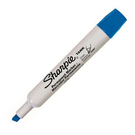 [1789878] Marcador permanente Sharpie tank azul barril plasticoc/12