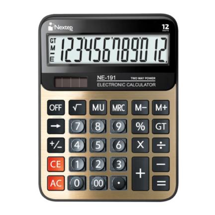[NE-191] Calculadora Nextep 12 Digitos Gran Escritorio Solar/Bateria
