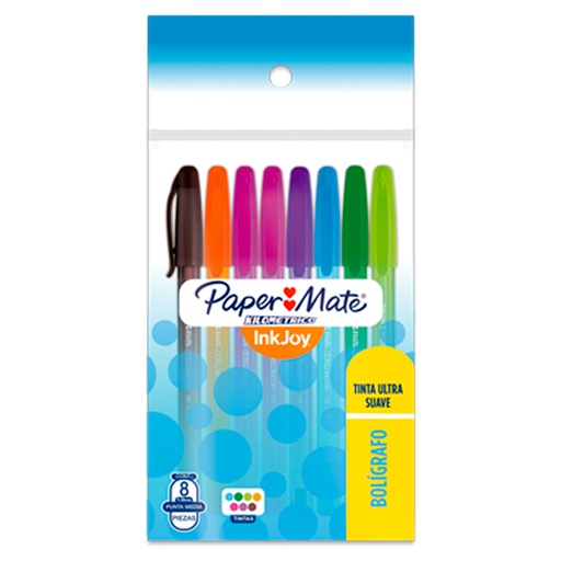 [BER-BOL-18910] Bolígrafo ST kilométrico punto mediano surtido bolsa con 8 piezas